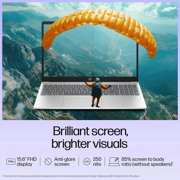 HP 15s-FD1225TU Core3-100U/8GB/512GB/15.6" FHD/W11+MSO/*Silver* - 39.62 cm (15.6 Inch), Silver, Core 3, 512 GB, 16 GB, DDR4, 100U, up to 4.7 GHz, SSD, NO, Intel, 10 MB, Windows 11 Home, Laptop, Power Adaptor, User Guide, Warranty Documents