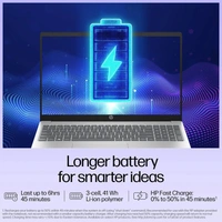 HP 15s-FD1225TU Core3-100U/8GB/512GB/15.6" FHD/W11+MSO/*Silver* - 39.62 cm (15.6 Inch), Silver, Core 3, 512 GB, 16 GB, DDR4, 100U, up to 4.7 GHz, SSD, NO, Intel, 10 MB, Windows 11 Home, Laptop, Power Adaptor, User Guide, Warranty Documents