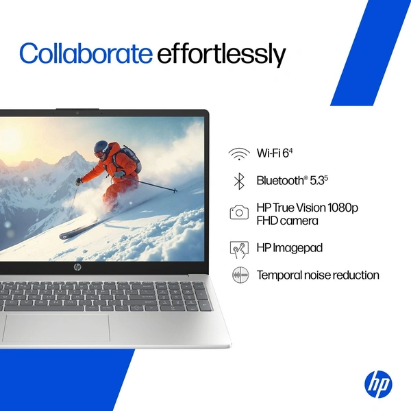 HP LAPTOP 15-FD0682TU CORE 5-120U-14TH GEN/16GB/512GB/15"/win11/ms office - 39.62 cm (15.6 Inch), Silver, Core 5, 512 GB, 16 GB, DDR4, 120U, up to 4.6 GHz, SSD, NO, Intel, 12 MB, Intel Integrated Iris Xe, Windows 11 Home, Laptop, Power Adaptor, User Guide, Warranty Documents