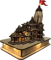 Ram Mandir + LED +Music  - 5×4, Brown