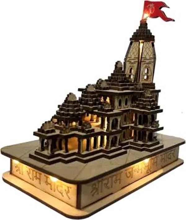 Ram Mandir + LED +Music  - 5×4, Brown