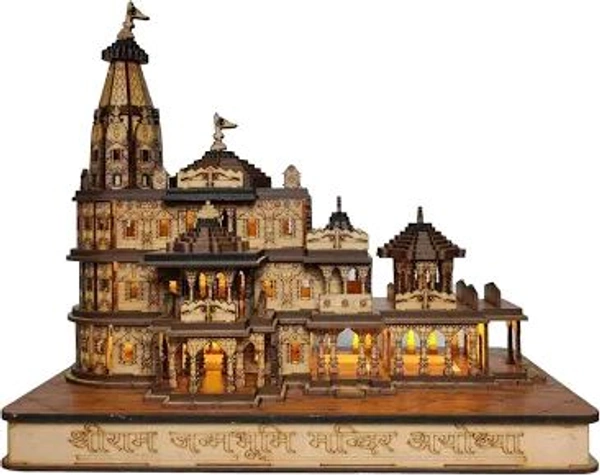 Ram Mandir + LED +Music  - 5×4, Brown