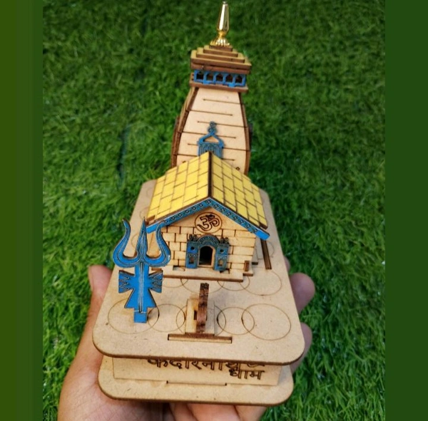 Shri Kedarnath Temple With LED Light  - Brown