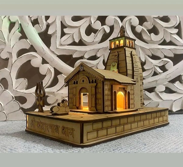 Shri Kedarnath Temple With LED Light  - Brown