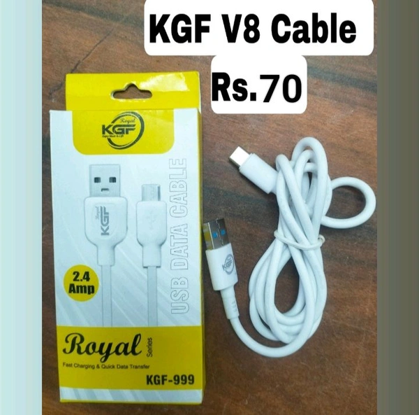 KGF Cable V8 - White, 1 Meeter