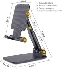 En ligne Desktop Mbile Phone Stand,
Table Mount Adjustable & Foldable ..
 - Black, 5 Inch