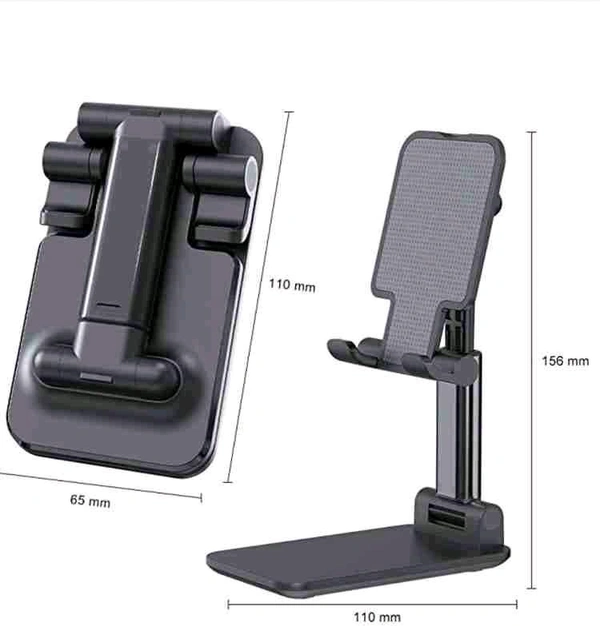En ligne Desktop Mbile Phone Stand,
Table Mount Adjustable & Foldable ..
 - Black, 5 Inch