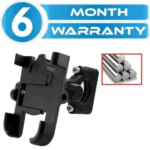 ASRYD Phone Aluminum Bicycle Motorcycle
Handlebar Mount Bike Mobile Holder (Black)
 - Black