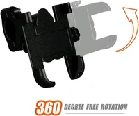 ASRYD Phone Aluminum Bicycle Motorcycle
Handlebar Mount Bike Mobile Holder (Black)
 - Black