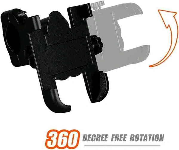 ASRYD Phone Aluminum Bicycle Motorcycle
Handlebar Mount Bike Mobile Holder (Black)
 - Black
