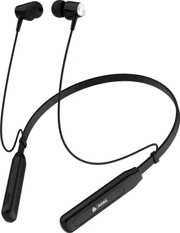 Aroma NB120 Amaze Upto 50 Hours* Playtime,
Fast Charging, Dual Pairing Neckband Bluetooth
 - Black