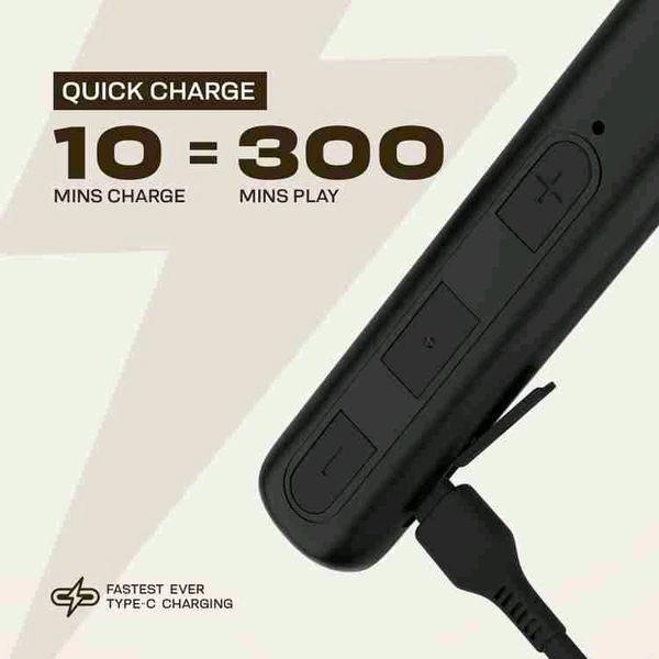 Aroma NB120 Amaze Upto 50 Hours* Playtime,
Fast Charging, Dual Pairing Neckband Bluetooth
 - Black
