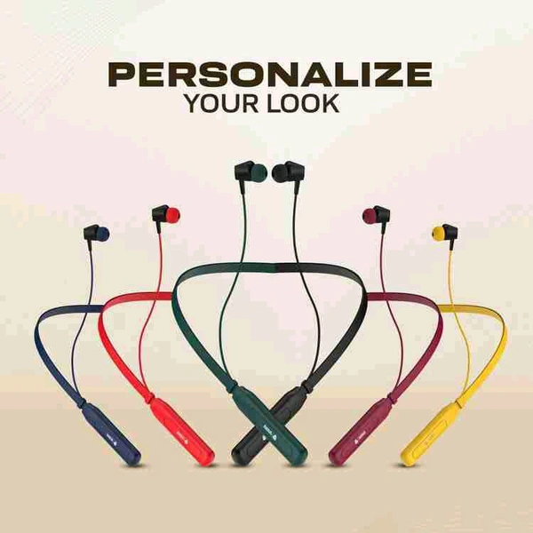 Aroma NB120 Amaze Upto 50 Hours* Playtime,
Fast Charging, Dual Pairing Neckband Bluetooth
 - Black