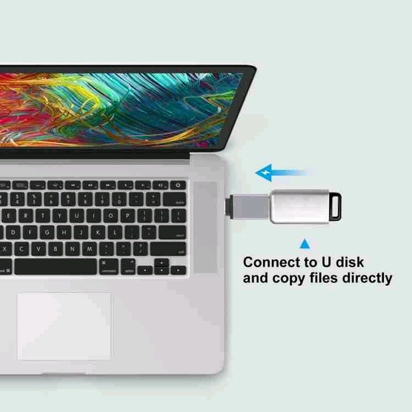 OTG USB Type C - White, 1.2 Inch