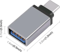 OTG USB Type C - White, 1.2 Inch