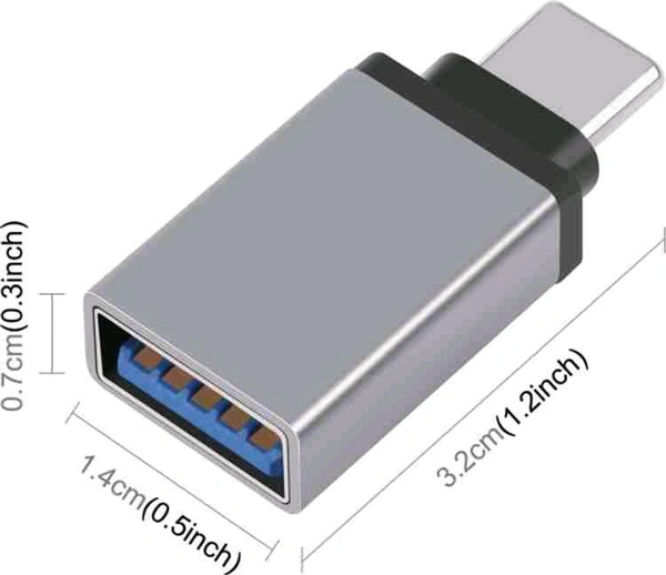 OTG USB Type C - White, 1.2 Inch