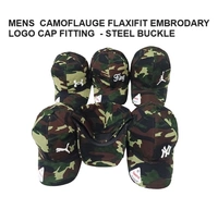 Mens  Camoflauge Flaxifit Embrodary  Logo Cap Fitting  - Steel Buckle - Free, 6