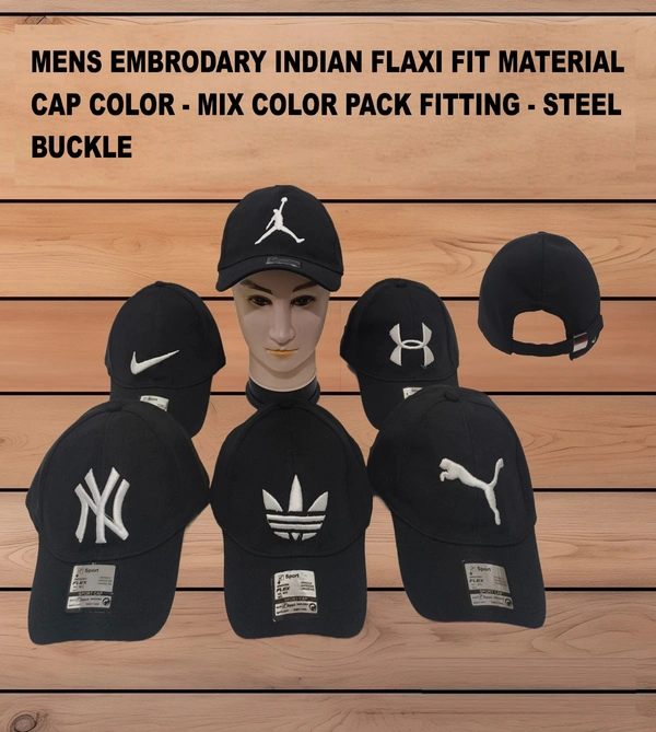 Mens Embrodary Indian Flaxi Fit Material Black  Colur Pack Fitting Steel Buckle - Free, 6