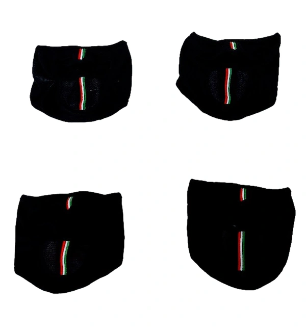 BIJKART MEN AND WOMEN BLACK COLOR COTTON BIKE FACE MASK - FREE SIZE, 12