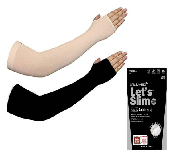 BIJKART  COTTON WHITE AND BLACK COLOR BOX HANDSLEEVES  - FREE SIZE, 10