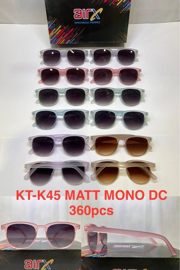 BIJKART MEN'S MAT MONO DC MIX COLOR SUNGLASS - FREE SIZE, 12