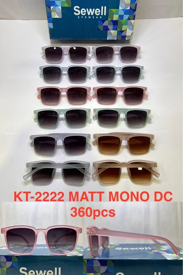 BIJKART MEN'S MAT MONO DC MIX COLOR SUNGLASS - FREE SIZE, 12