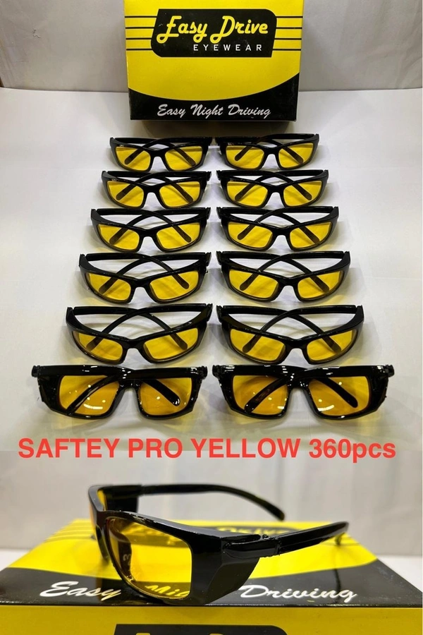 BIJKART MEN'S SAFTEY PRO YELLOW KNIGHT DRIVE SUNGLASS - FREE SIZE, 12