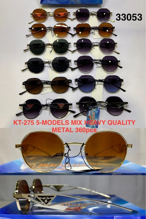 BIJKART MENS HEAVY QUALITY METAL MIX COLOR SUNGLASS - FREE SIZE, 12