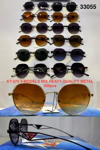 BIJKART MENS HEAVY QUALITY METAL MIX COLOR SUNGLASS - FREE SIZE, 12