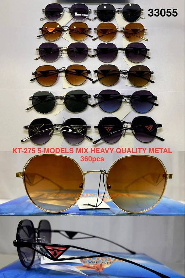 BIJKART MENS HEAVY QUALITY METAL MIX COLOR SUNGLASS - FREE SIZE, 12