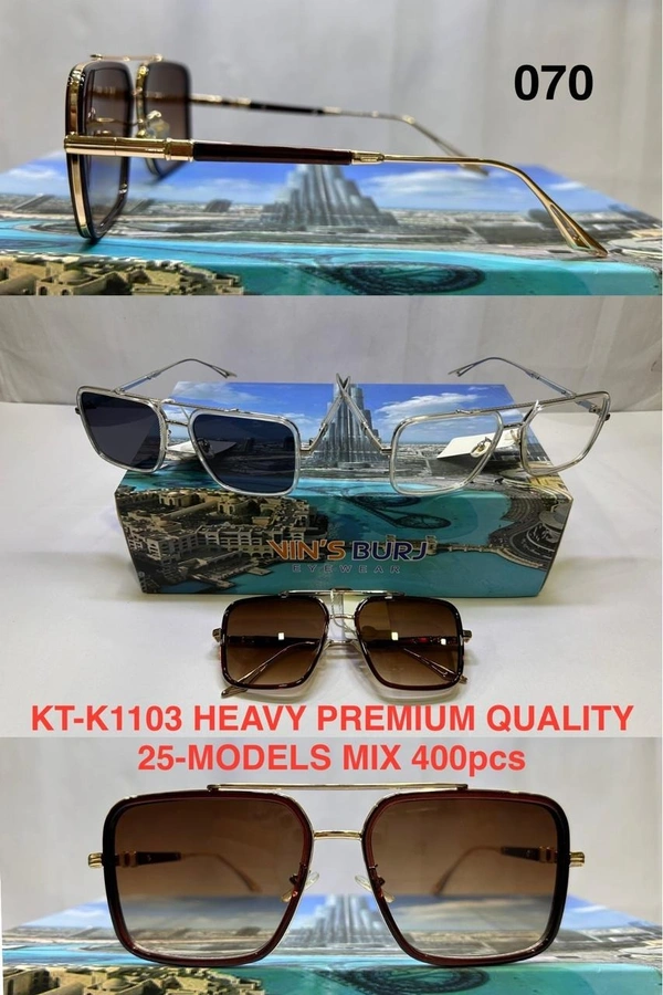BIJKART MENS HEAVY PREMIUM QUALITY MIX COLOR SUNGLASS - FREE SIZE, 12