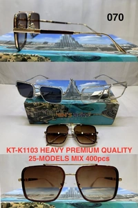 BIJKART MENS HEAVY PREMIUM QUALITY MIX COLOR SUNGLASS - FREE SIZE, 12