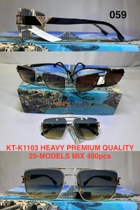 BIJKART MENS HEAVY PREMIUM QUALITY MIX COLOR SUNGLASS - FREE SIZE, 12