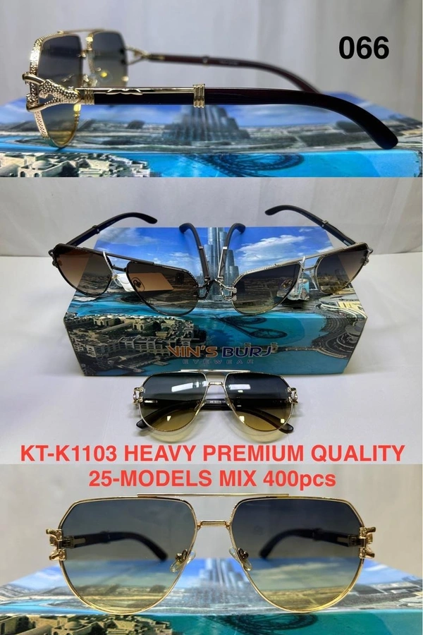 BIJKART MENS HEAVY PREMIUM QUALITY MIX COLOR SUNGLASS - FREE SIZE, 12