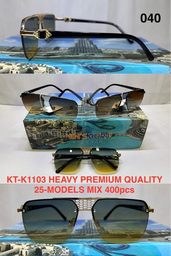 BIJKART MENS HEAVY PREMIUM QUALITY MIX COLOR SUNGLASS - FREE SIZE, 12