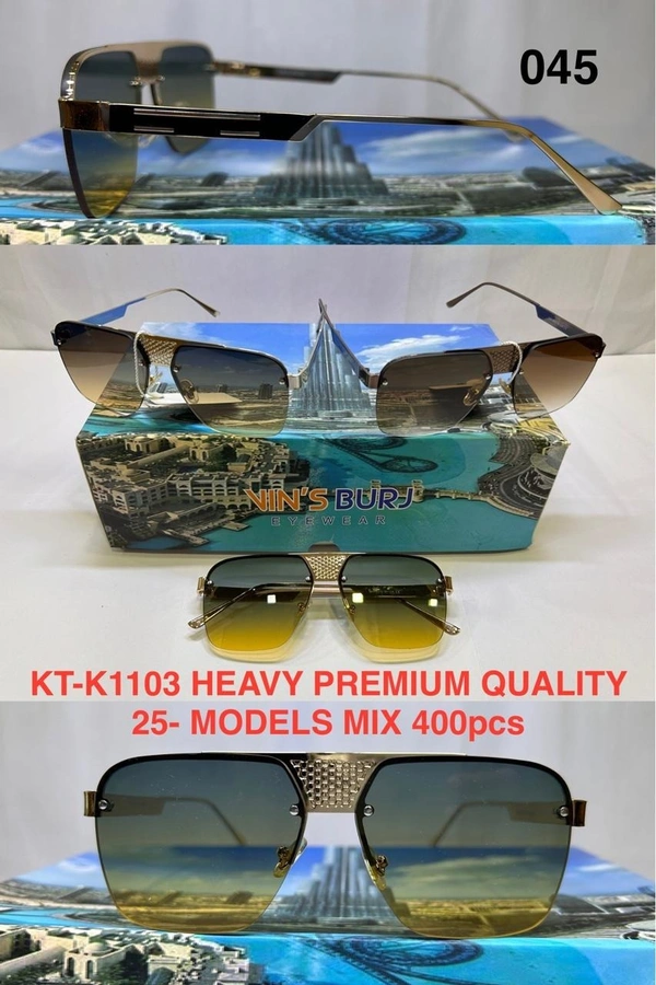 BIJKART MENS HEAVY PREMIUM QUALITY MIX COLOR SUNGLASS - FREE SIZE, 12