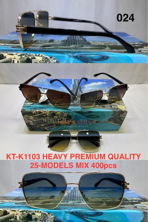 BIJKART MENS HEAVY PREMIUM QUALITY MIX COLOR SUNGLASS - FREE SIZE, 12
