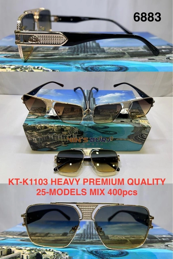 BIJKART MENS HEAVY PREMIUM QUALITY MIX COLOR SUNGLASS - FREE SIZE, 12