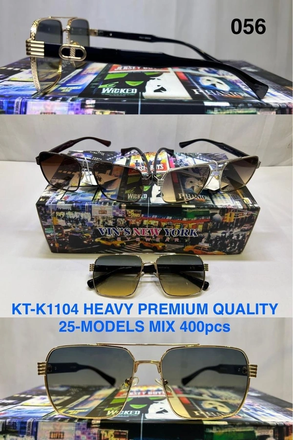 BIJKART MENS HEAVY PREMIUM QUALITY MIX COLOR SUNGLASS - FREE SIZE, 12
