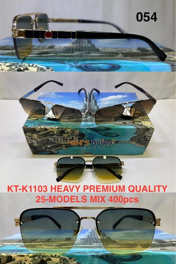 BIJKART MENS HEAVY PREMIUM QUALITY MIX COLOR SUNGLASS - FREE SIZE, 12