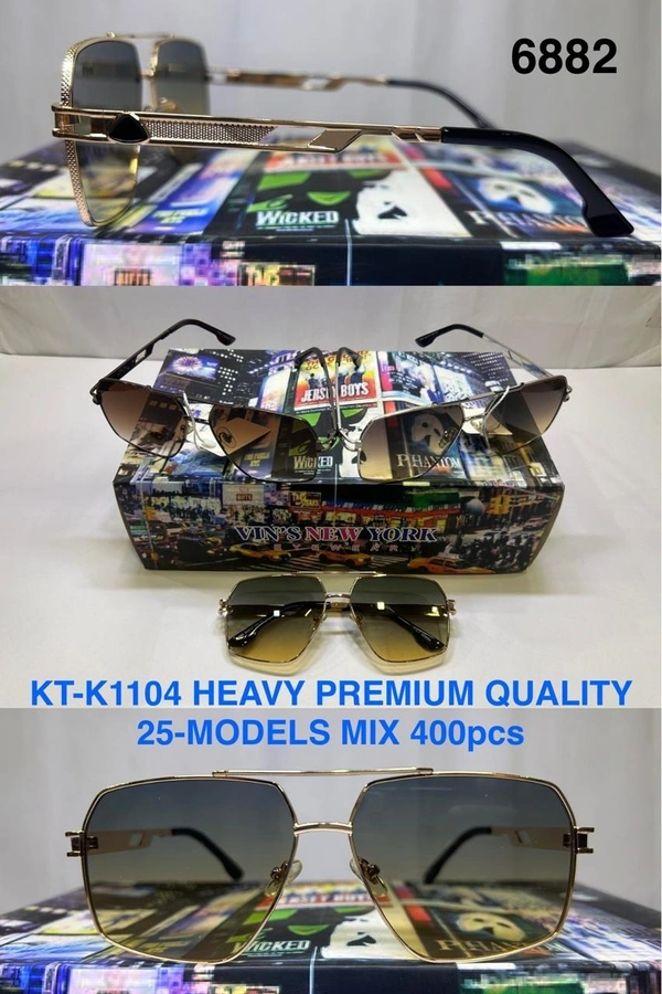 BIJKART MENS HEAVY PREMIUM QUALITY MIX COLOR SUNGLASS - FREE SIZE, 12