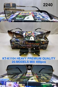 BIJKART MENS HEAVY PREMIUM QUALITY MIX COLOR SUNGLASS - FRE SIZE, 12