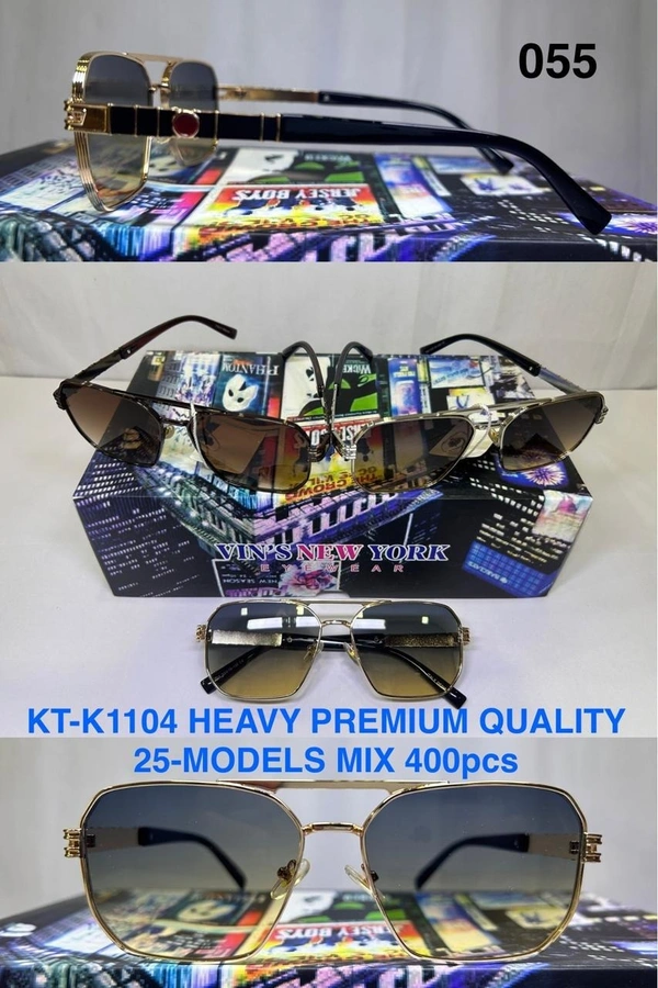 BIJKART MENS HEAVY PREMIUM QUALITY MIX COLOR SUNGLASS - FREE SIZE, 12