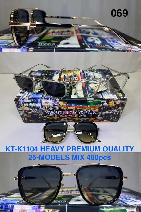 BIJKART MENS HEAVY PREMIUM QUALITY MIX COLOR SUNGLASS - FREE SIZE, 12