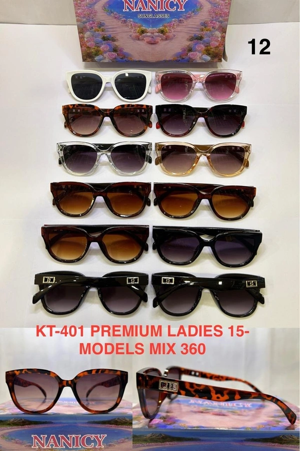 BIJKART LADIES PREMIUM MIX MODELS MIX COLOR SUNGLASES  - FREE SIZE, 12