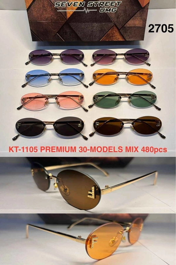BIJKART MENS FANCY DESIGN PREMIUM QUALITY  MULTI COLOR METAL SUNGLASS - FREE, 12