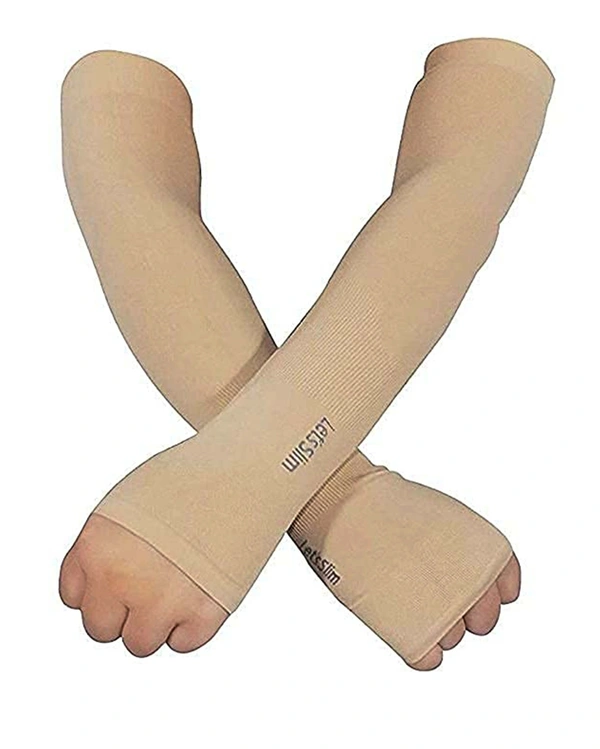 BIJKART  COTTON SKIN COLOR BOX FINGER HANDSLEEVES SET OF 10 - FREE SIZE, 10