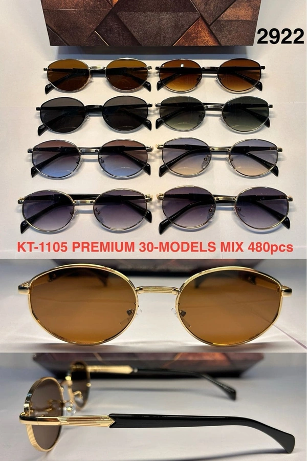 BIJKART MENS PREMIUM QUALITY MULTI COLOR ROUND METAL SUNGLASS - FREE, 12