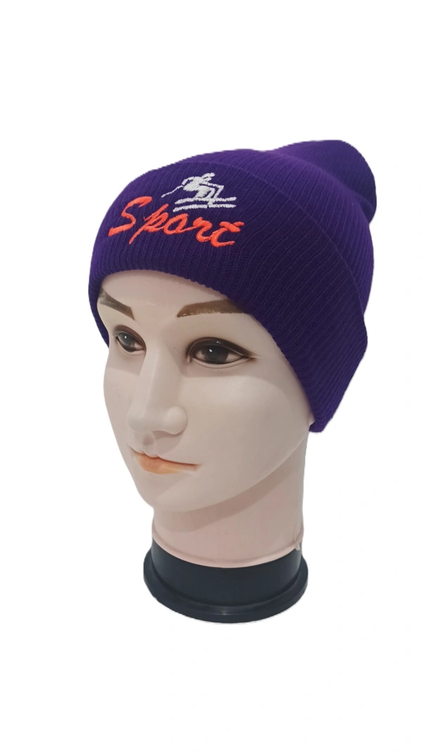 Mens Winter Short Beanie Cap Without Furr Mix Color Pack Only - Short Beanie Cap, 6