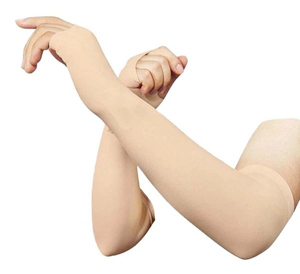 BIJKART  COTTON SKIN COLOR BOX FINGER HANDSLEEVES SET OF 10 - FREE SIZE, 10